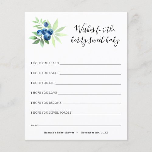Wishes for the Berry Sweet Baby Card