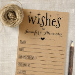 Wishes for the Happy Couple Card Flyer<br><div class="desc">Wishes for the happy couple template features a brown base for a rustic look (faux Kraft texture - not real Kraft paper). Make it your own by adding text. Please note: for black and white cards, you will need to delete the brown base layer. To access advanced editing tools, please...</div>