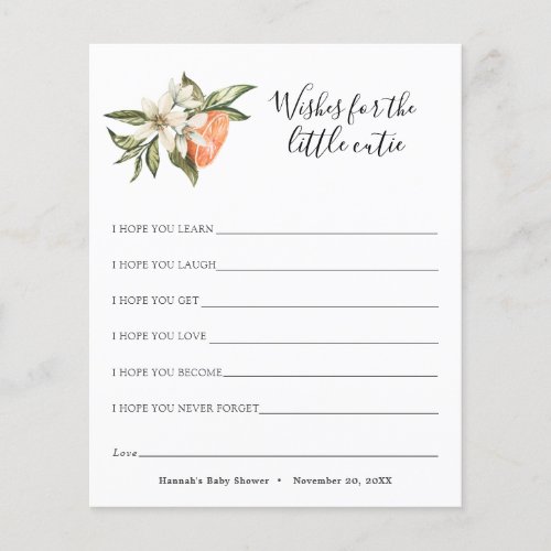 Wishes for the little Cutie Baby Card