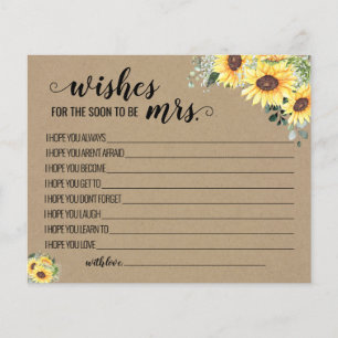 Wishes for the Mrs Greenery Sunflowers Card Flyer