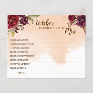 Wishes for the Soon to be Mrs Bridal Shower card Flyer