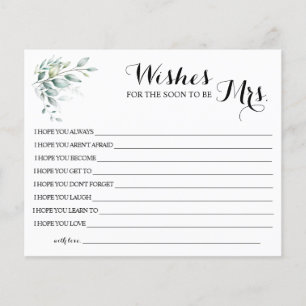 Wishes for the Soon to be Mrs Bridal Shower card Flyer