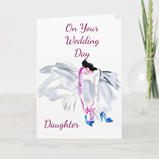  WISHES FOR YOUR WEDDING DAUGHTER CARD Zazzle.com