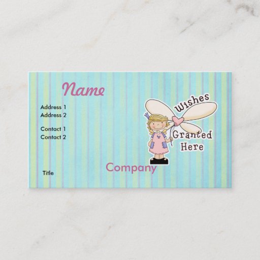 Customizable Wishes Granted Fairy Godmother Business Card