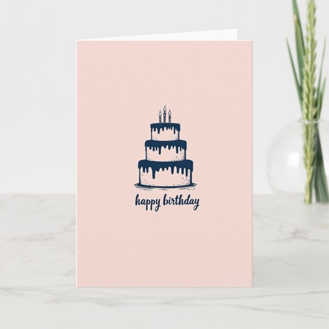 Wishes Tiered Cake Card (Front)
