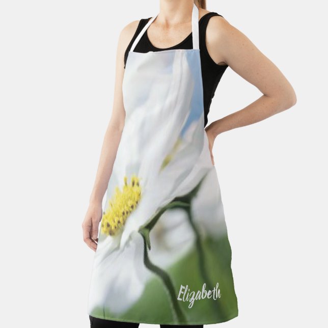 Wishes with White Daisies Personalized Apron (Insitu)