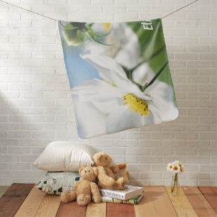 Wishes with White Daisies Personalized Baby Blanket