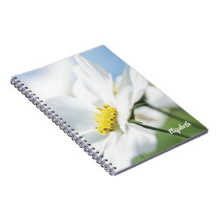 Wishes with White Daisies Personalized Notebook