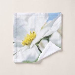 Wishes with White Daisies Personalized Wash Cloth