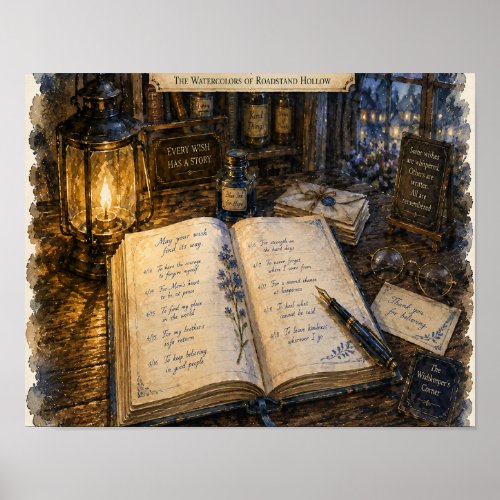 Wishes Written in Blue Ink, Plate RH-WC-004 Poster
