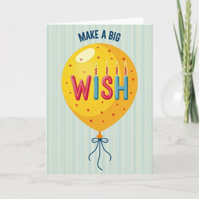 Wishful Balloon Birthday Card (Front)