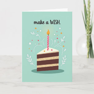 Wishful Candle Birthday Card