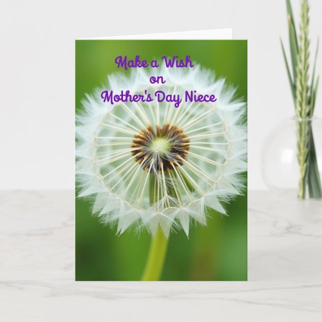 Wishful Mothers Day Niece Card (Front)