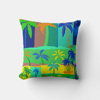 Wishful Tropical Vacation Throw Pillow