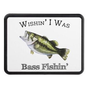 Wishin I Was Bass Fishing Towel Hitch Cover
