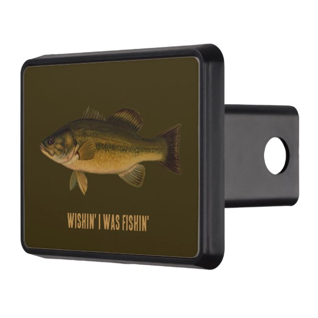 Wishin' I Was Fishin' Largemouth Bass Fish Hitch Cover (Left)