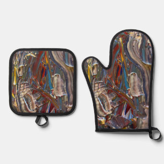 Wishing For Blue Oven Mits Mitt & Pot Holder Set