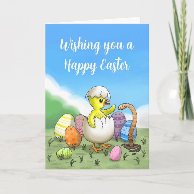 Wishing Happy Easter Holiday Card (Front)