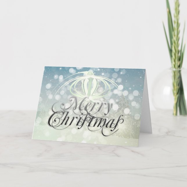 Wishing Happy Holiday Bokeh Star Christmas (Front)