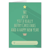 Wishing Happy Holiday Decorative Christmas Tree (Front)