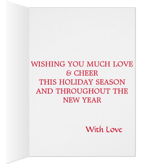 Wishing Happy Holiday Decorative Christmas Tree (Inside (Right))