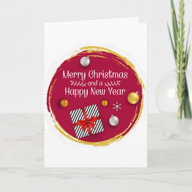 Wishing Happy Holiday Decorative Christmas Tree (Front)