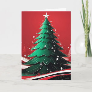 Wishing Happy Holiday Decorative Christmas Tree Card