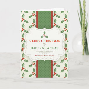 Wishing Happy Holiday Decorative Christmas Tree Card