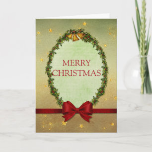 Wishing Happy Holiday Decorative Christmas Tree Card