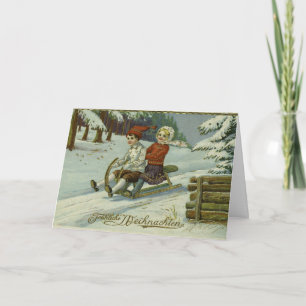 Wishing Happy Holiday Snow Balls Decor Christmas Card