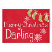 Wishing Merry Christmas Red Green Socks (Front Horizontal)