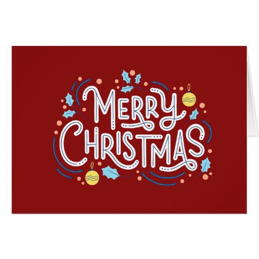 Wishing Merry Christmas White Snowflake (Front Horizontal)