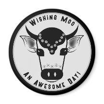 Wishing Moo An Awesome Day Pretty Cow Magnet