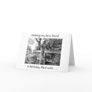 WISHING MY BEST FRIEND BIRTHDAY FILLED WITH JOY CARD