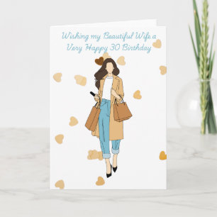 Wishing my Wife a Happy 30th Card