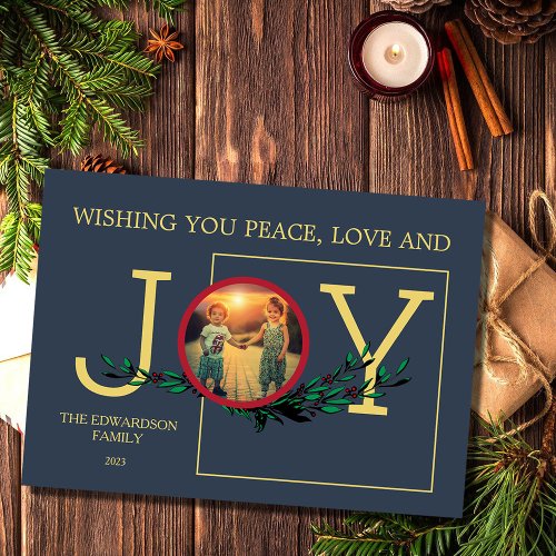 Wishing Peace Love Joy photo Christmas magnetic