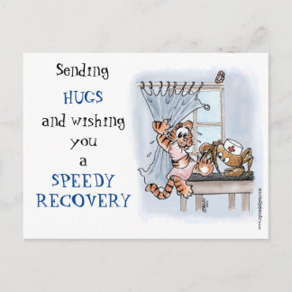 Wishing quick recovery (kids/adults) postcard