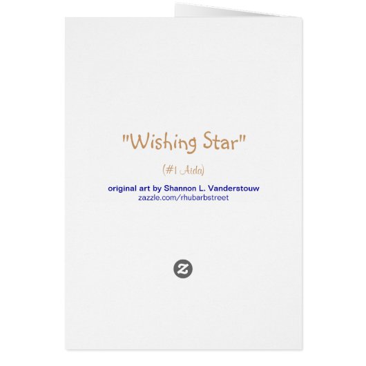 "Wishing Star" - #1 Aida; RhubarbStreet (Back)