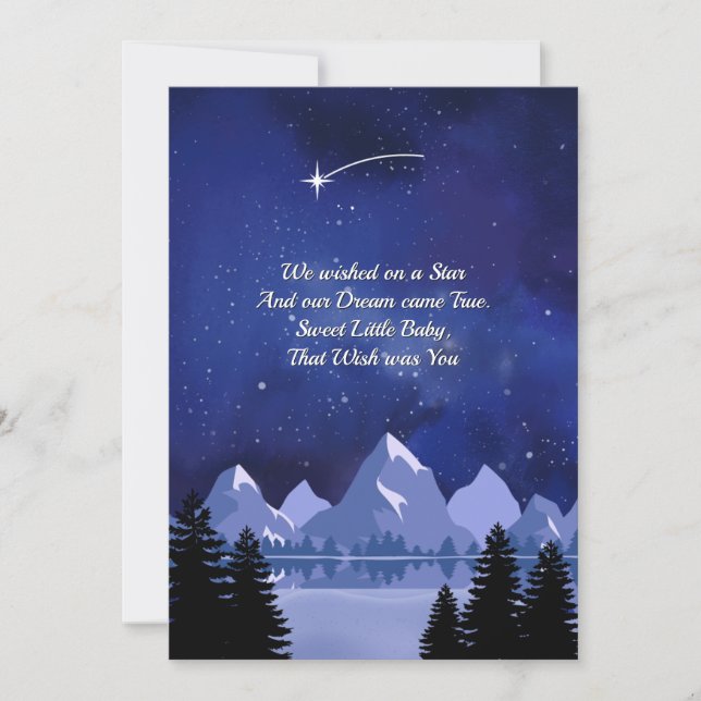Wishing Star Night Sky Baby Shower Invitation (Front)