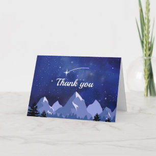 Wishing Star Night Sky Thank You Card