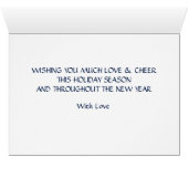 Wishing to Happy Holiday with Snowflake Christmas (Inside Horizontal (Bottom))