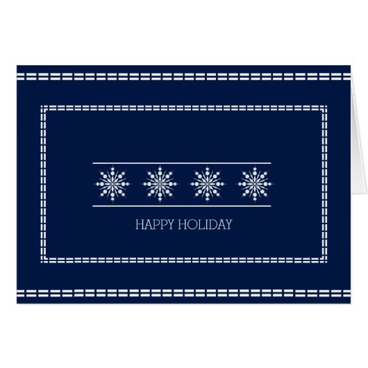 Wishing to Happy Holiday with Snowflake Christmas (Front Horizontal)