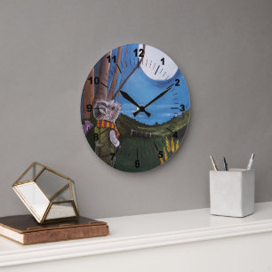 Wishing Upon The Moon Painting by Alfred Fox Large Clock