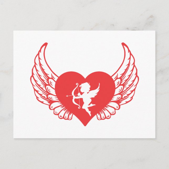 Wishing Valentine's Day Postcard (Front)