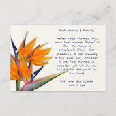 Wishing Well Bird of Paradise Wedding Enclosure Card (Front)