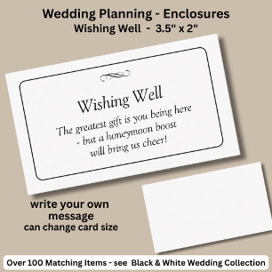 Wishing Well - Black & White with Infinity Scroll Enclosure Card