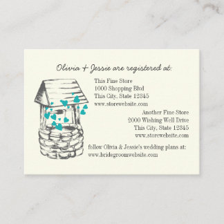 Wishing Well Bridal Registry Cards