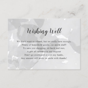 Wishing Well Bridal Shower   gray watercolor Invitation