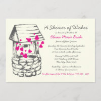 Wishing Well Bridal Shower Pink Hearts