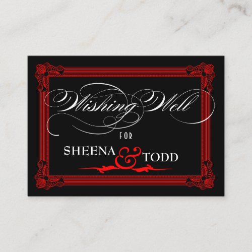 "Wishing Well" cash gift request card Business Card